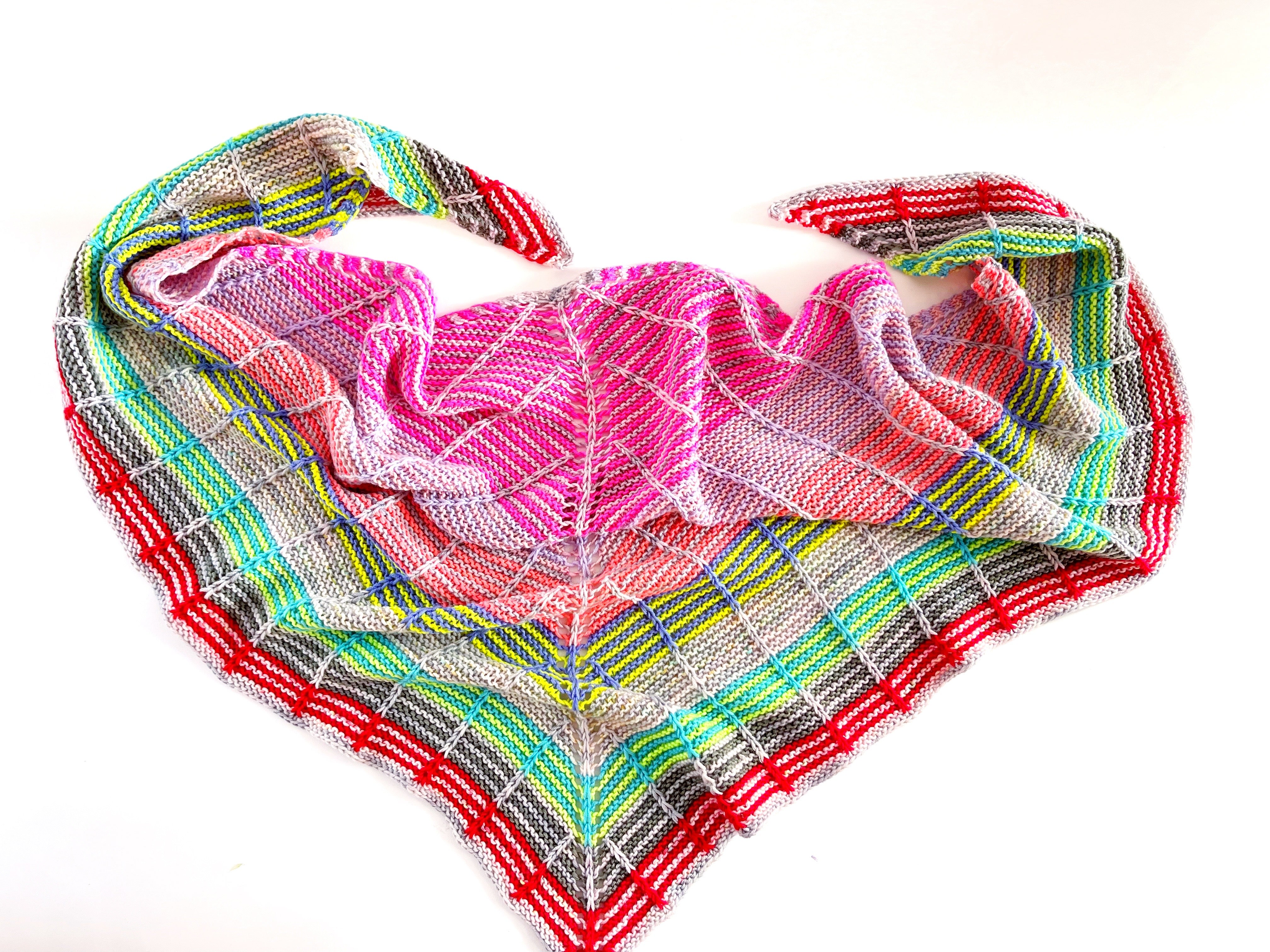 Candy Straws Shawl Digital Knit Pattern