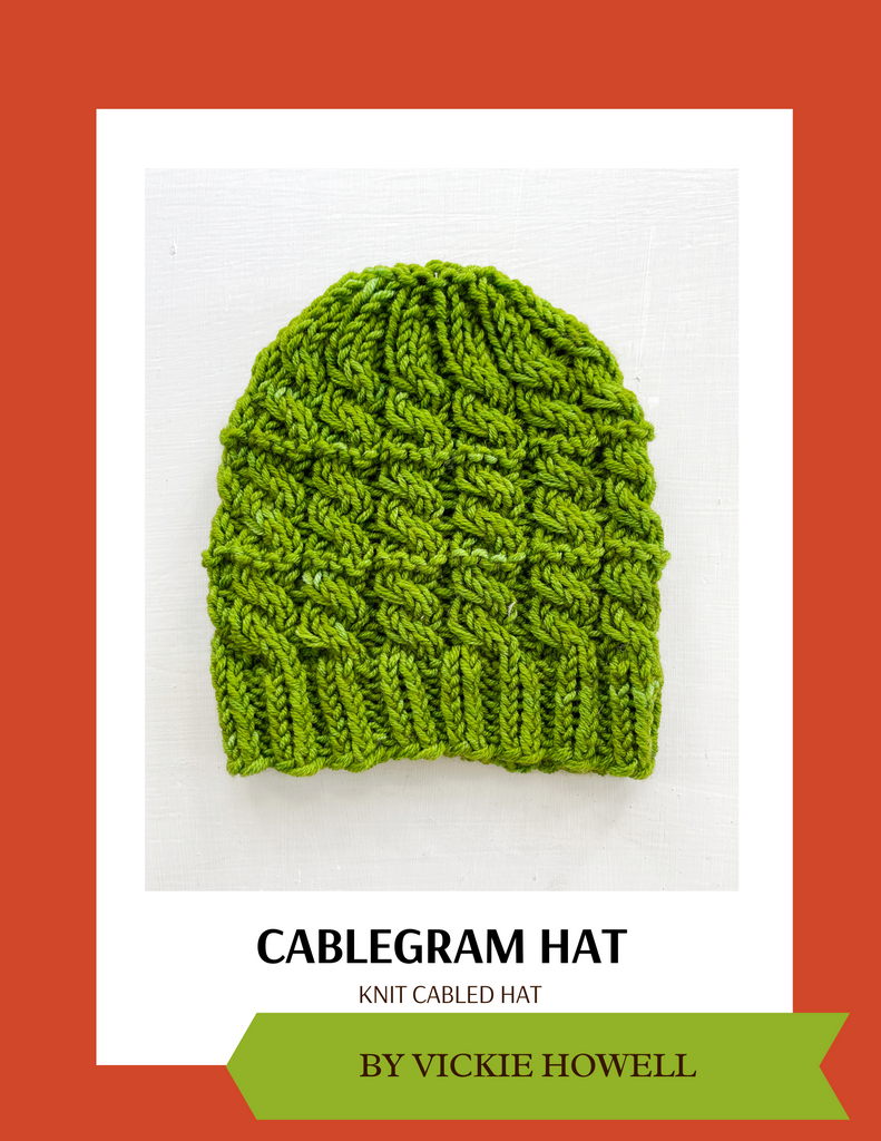 Cablegram Hat Digital Knit Pattern