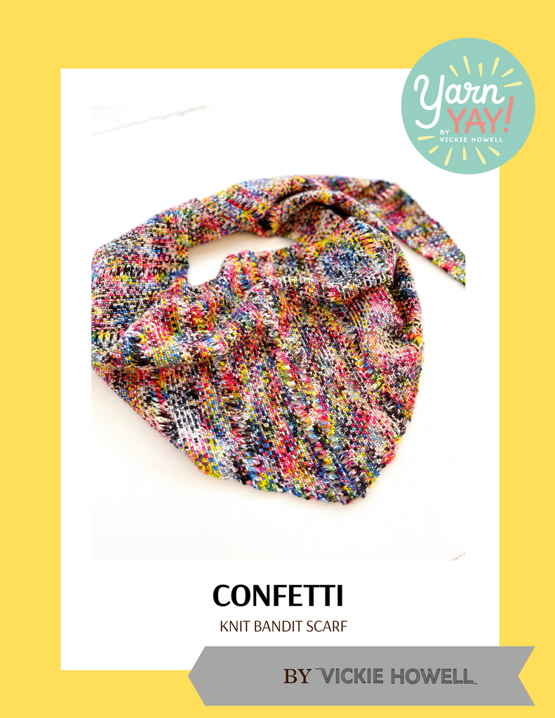 Confetti Bandit Scarf Digital Knit Pattern