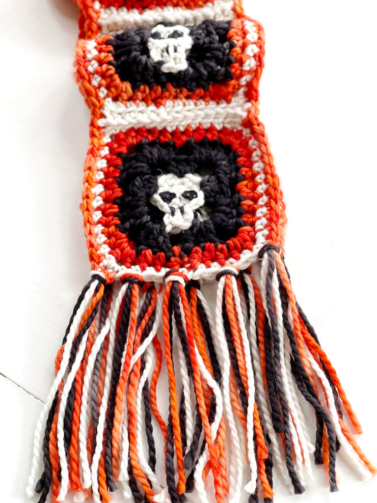 Skull Squared Scarf Digital Crochet Pattern