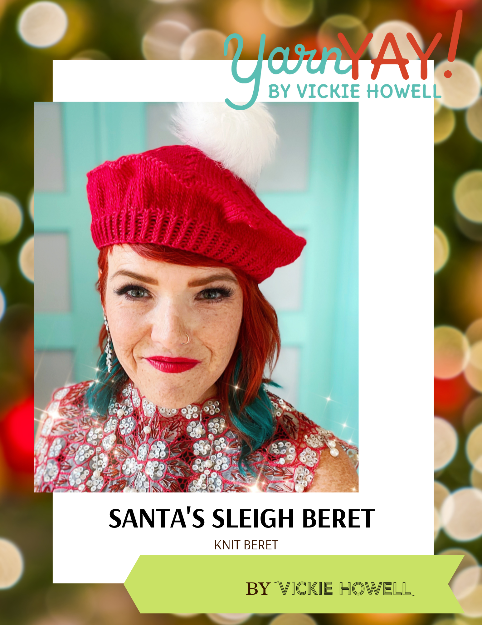 Santa's Sleigh Beret Digital Knit Pattern
