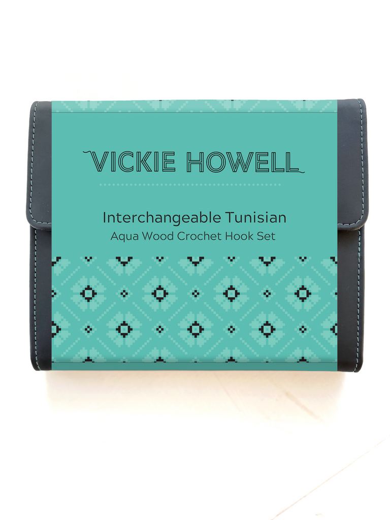 Vickie Howell Aqua Wood Interchangeable Tunisian Crochet Hook Set