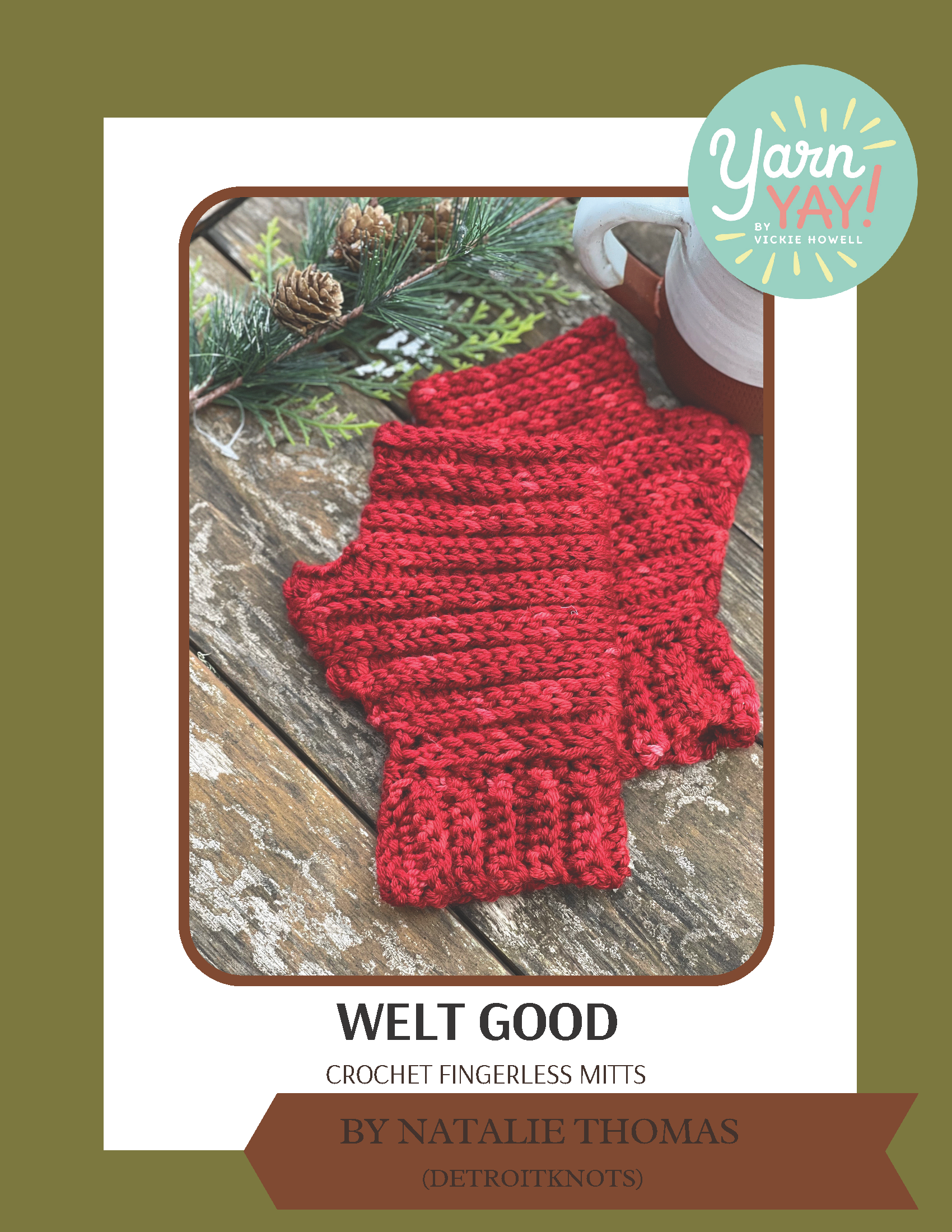Welt Good Fingerless Mitts Digital Crochet Pattern