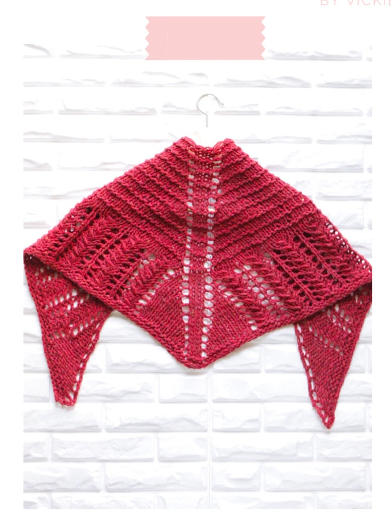 Love Triangle Shawlette Knit Pattern